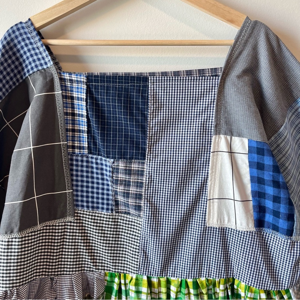 Handmade Quilted Patchwork Plaid Dress SKU 04192 - Picture 8 of 16